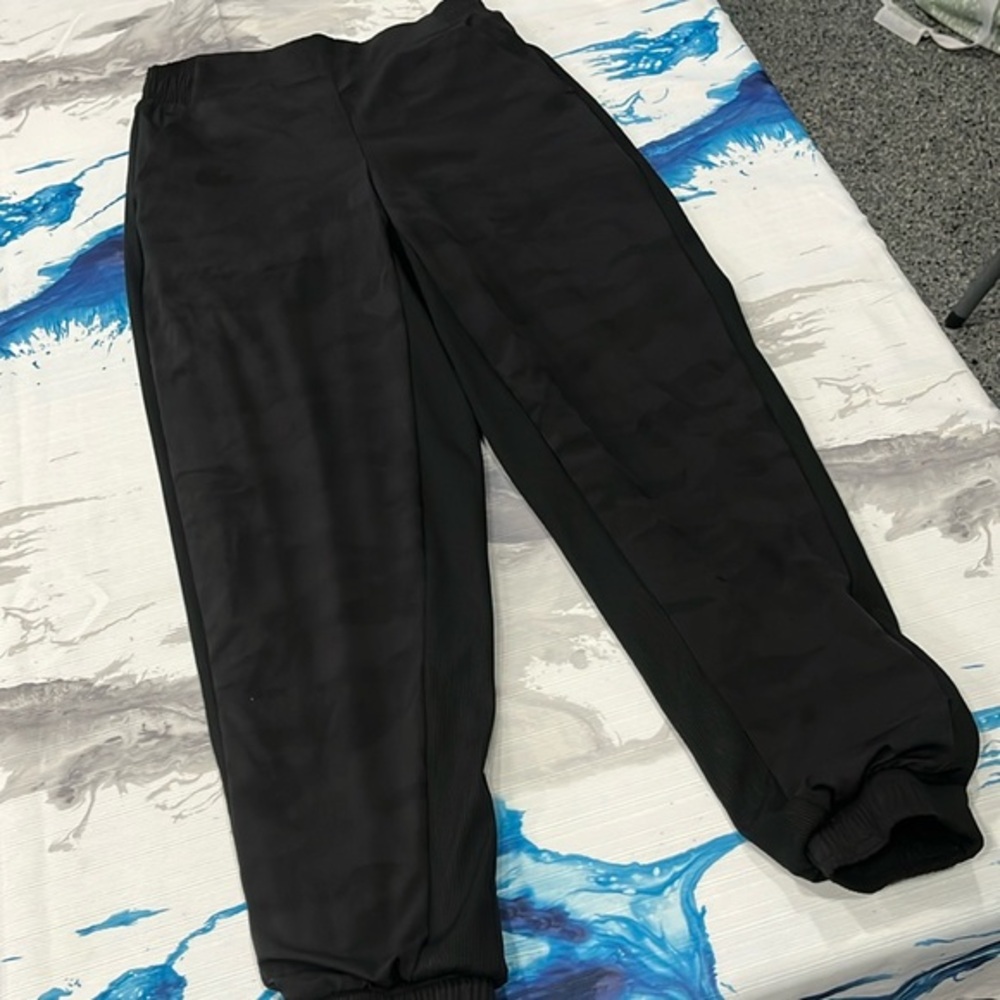 Athleta joggers‎ lined women black size 2 2 front pockets 2 back pockets